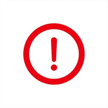 Red Exclamation Mark Warning Sign Stock-Illustration