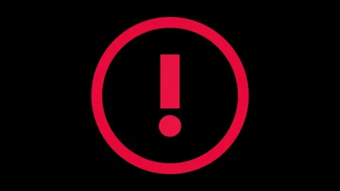 A red exclamation mark within a circle appears with a smooth animation Stock Footage 279520758