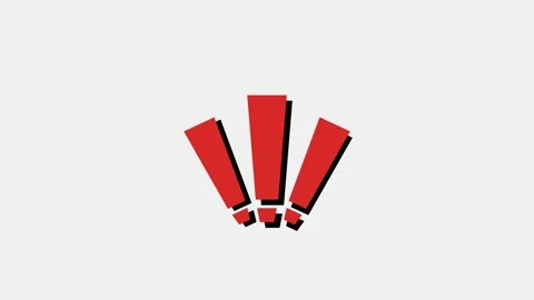 Red Exclamation Marks Showing Warning Concept Stock Footage 342320614