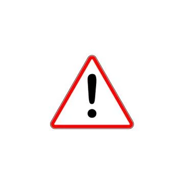 Red Exclamation Sign - Danger Triangle Road sign Stock Illustration