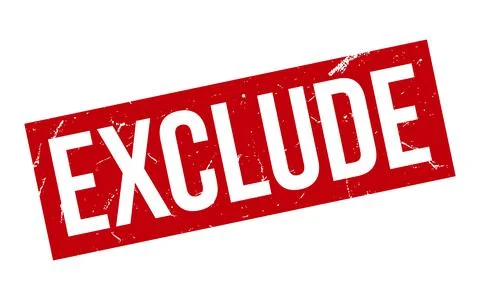 Red Exclude Rubber Stamp Seal Vector Stock Illustration
