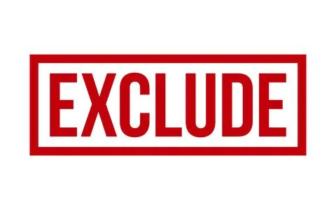 Red Exclude Rubber Stamp Seal Vector Stock Illustration