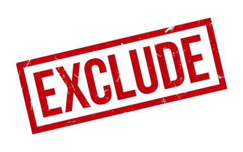 Red Exclude Rubber Stamp Seal Vector Stock Illustration