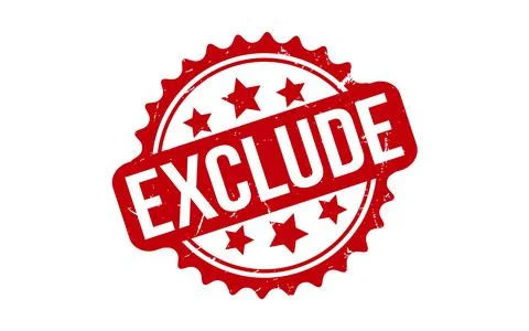Red Exclude Rubber Stamp Seal Vector Stock Illustration