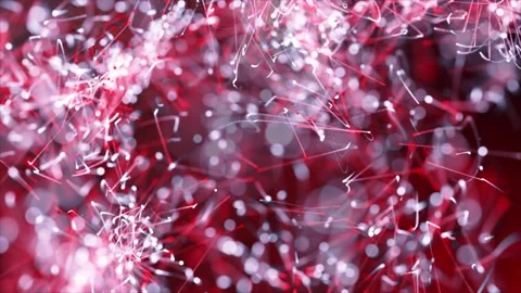 Red exploding particles abstract wavy pattern background Stock Footage 225789675