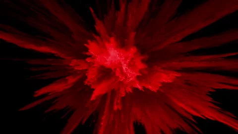 Red Exploding Powder Particles Stock Footage 281353391
