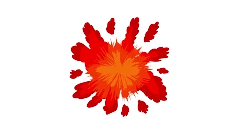 Red explosion icon animation Video stock 168933170