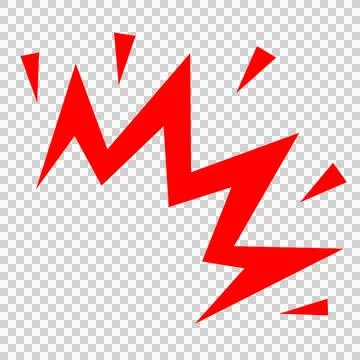 A red, explosive-style accent for emphasis. Illustrazione stock