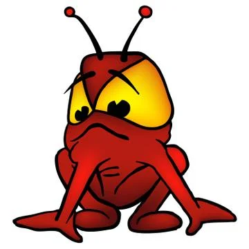 Red Extra Terrestrial Stock Illustration