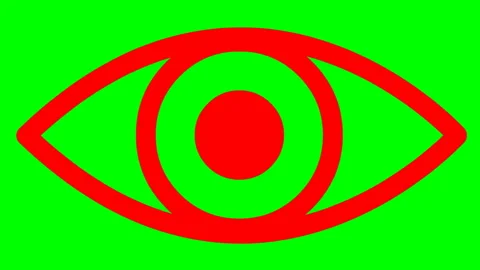 Red eye close green Stock Footage 199644074