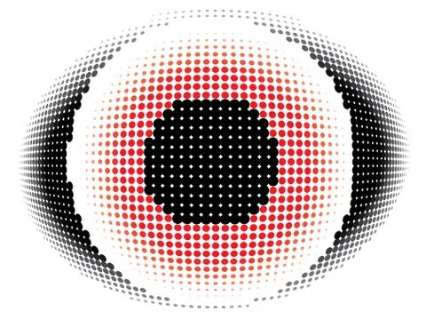 Red eye halftone Stock Illustration