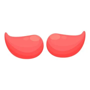 Red eye patch icon cartoon vector. Face gel Stock Illustration