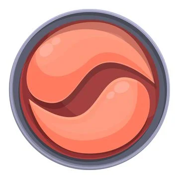 Red eye patch icon cartoon vector. Face gel 库存插图