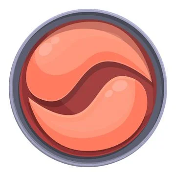 Red eye patch icon cartoon . Face gel Stock Illustration