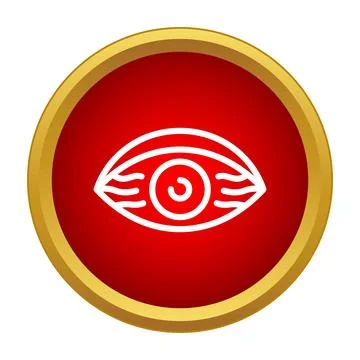 Red eye problem concept with tired stress vision Stock Illustration
