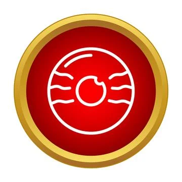 Red eye problem icon flat vector design Stock Illustration