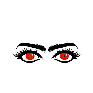 Red eye vector logo illustration Stock Illustration