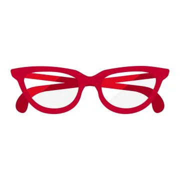 Red eyeglass Stock Illustration