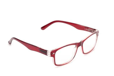 Red eyeglasses Stock Photos