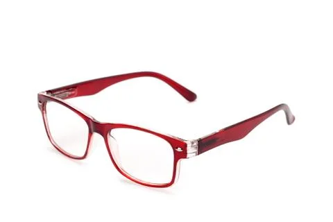 Red eyeglasses Stock Photos