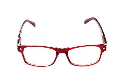 Red eyeglasses Stock Photos