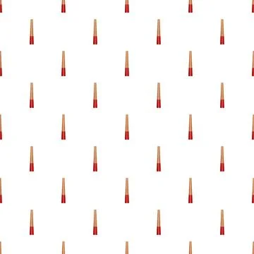Red eyeliner applicator seamless repeating pattern Stock Illustration