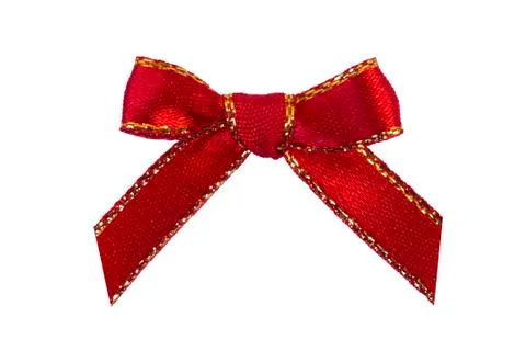Red fabric bow Stock Photos