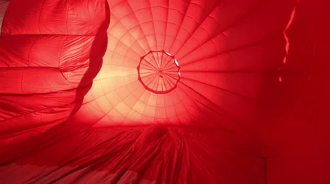 Red fabric, inside the ball Vídeo Stock 52422187