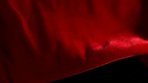 Red fabric, Slow Motion Stock Footage 9297019