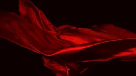 Red fabric, Slow Motion Stock Footage