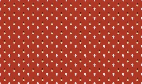 Red fabric with small white and yellow polka dots pattern Stock Illustration