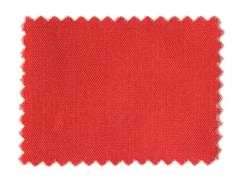 Red fabric swatch samples isolated on white background Stock Photos
