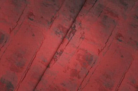 Red Fabric Texture Background With Distressed Woven Pattern, Diagonal Folds.. Stock Illustration