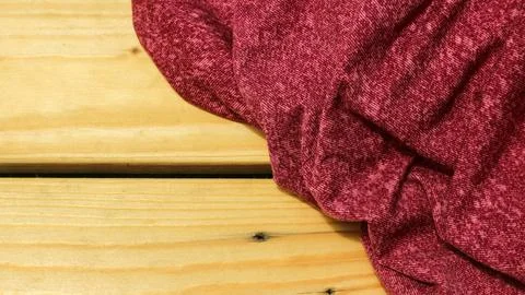 Red fabric texture for the background. Stock Photos