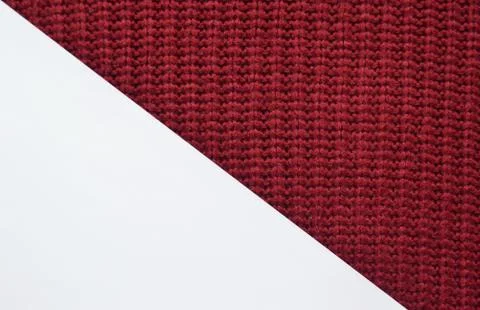 Red fabric texture background, red fabric crumpled background, close up Stock Photos