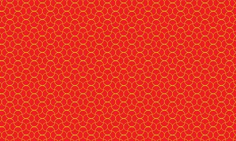 Red fabric texture background with seamless decorative pattern and vintage roman Stock Illustration