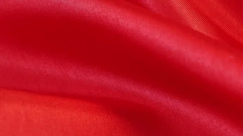 Red fabric texture, silk background, surface, closeup Video stock 258110166