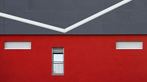 Red face in architecture Stock Photos