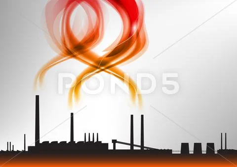 Red factory Stock Illustration