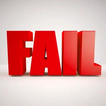Red fail sign Stock Illustration