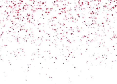 Red falling confetti particles celebrating festive party joy Stock Illustration