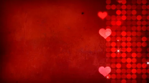 Red Falling Hearts Stock Footage 50667650