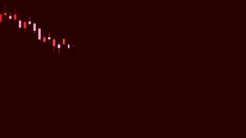 Red falling stock market chart, crisis, recession, market data. Stock Footage 320296803