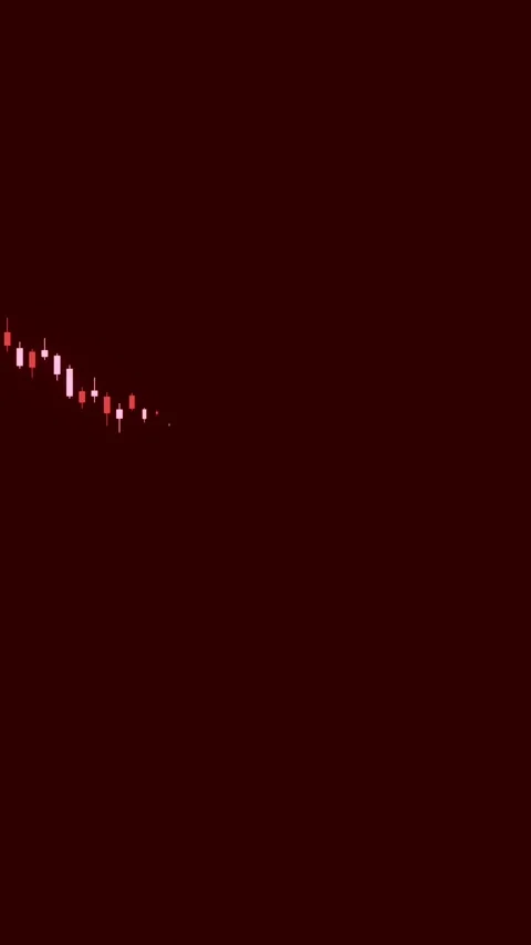 Red falling stock market chart, crisis, recession, market data. Stock Footage 320372631
