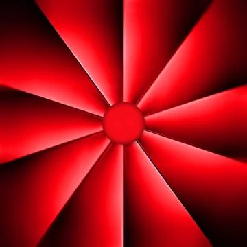 A red fan on dark background Stock Illustration