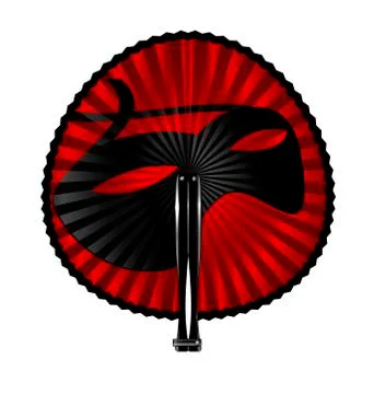 Red fan mask Stock Illustration
