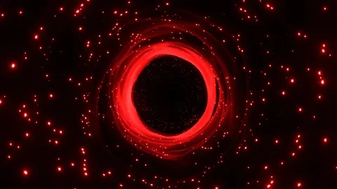 Red Fantastic Light Vortex with glowing particles Background VJ Loop in 4K 스톡 동영상 344096999