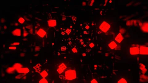 Red Fantastic Space with Neon Elements Background VJ Loop in 4K Stock-Footage 334718684