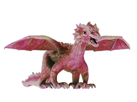 Red fantasy dragon Stock Illustration