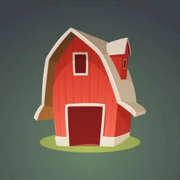 Red Farm Barn Icon Stock Illustration